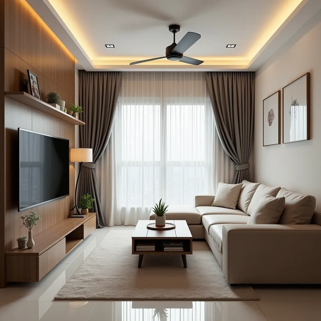 2BHK Living Room with Storage