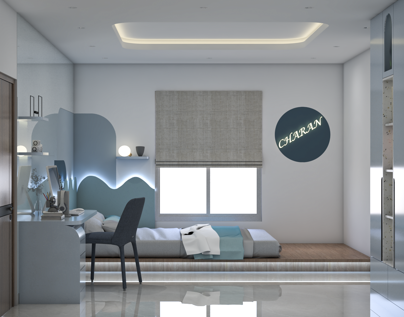 BOY BEDROOM BED VIEW