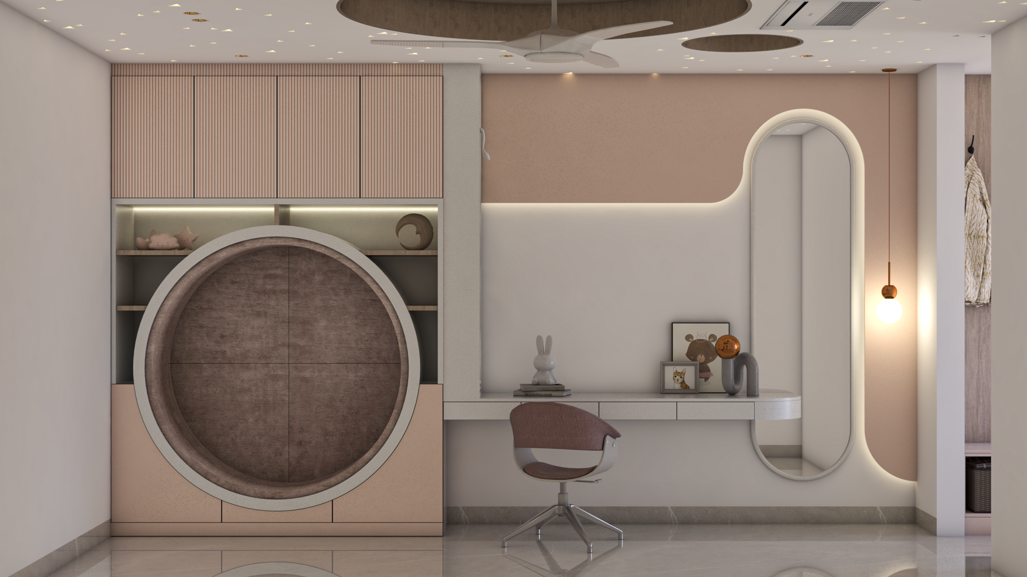 DAUGHTER BEDROOM STUDY WITH DRESSER